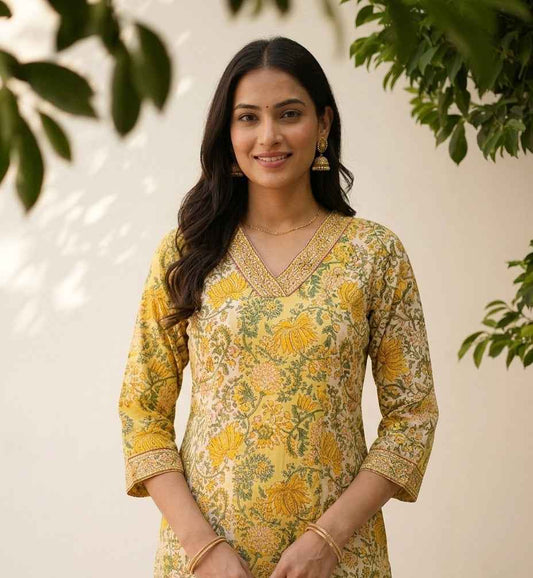 Printed Dupatta Set In Chanderi Fabric CHS027