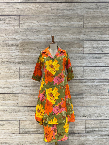 Floral Print Pure Cotton Long Co Ord Collection   FL0121