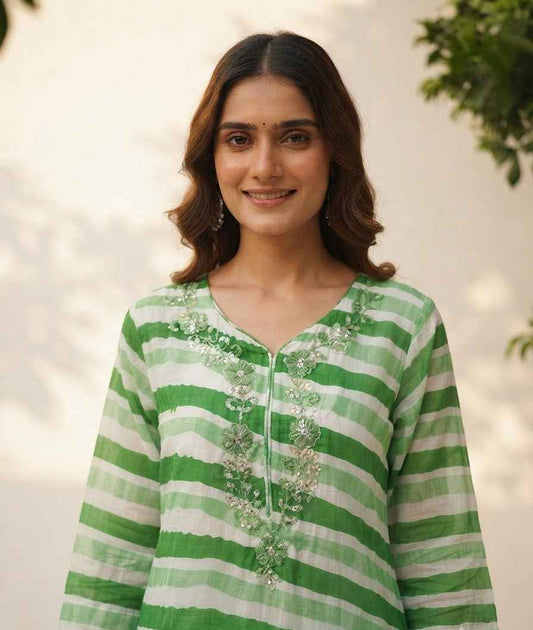 Pure Cotton Lehriya Dupatta Set CS0264