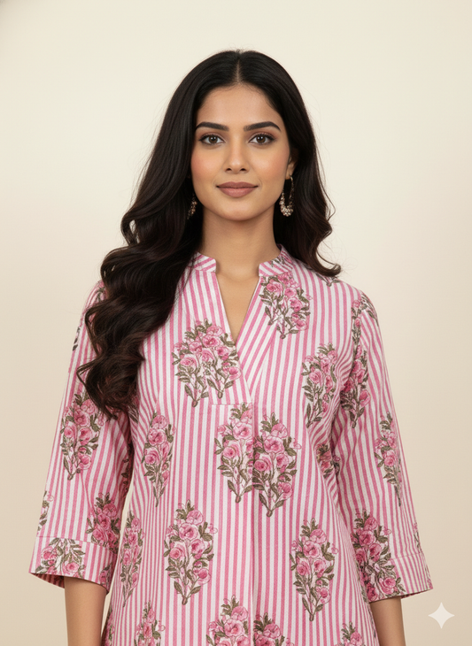 Pure Cotton Two Piece Co Ord Set COS095