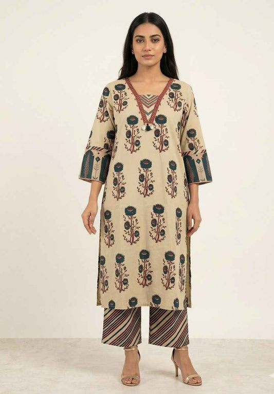 Pure Cotton Three Piece Dupatta Set CS0280