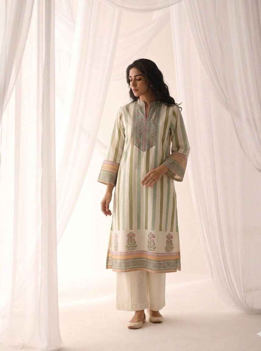 Pure chanderi Three Piece Dupatta Set CS001