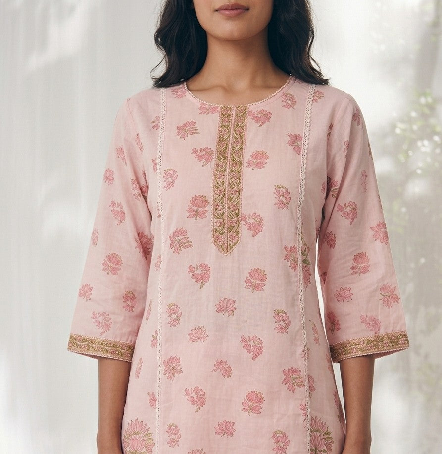 Pure Mul Cotton Short Length Dupatta Set MC030