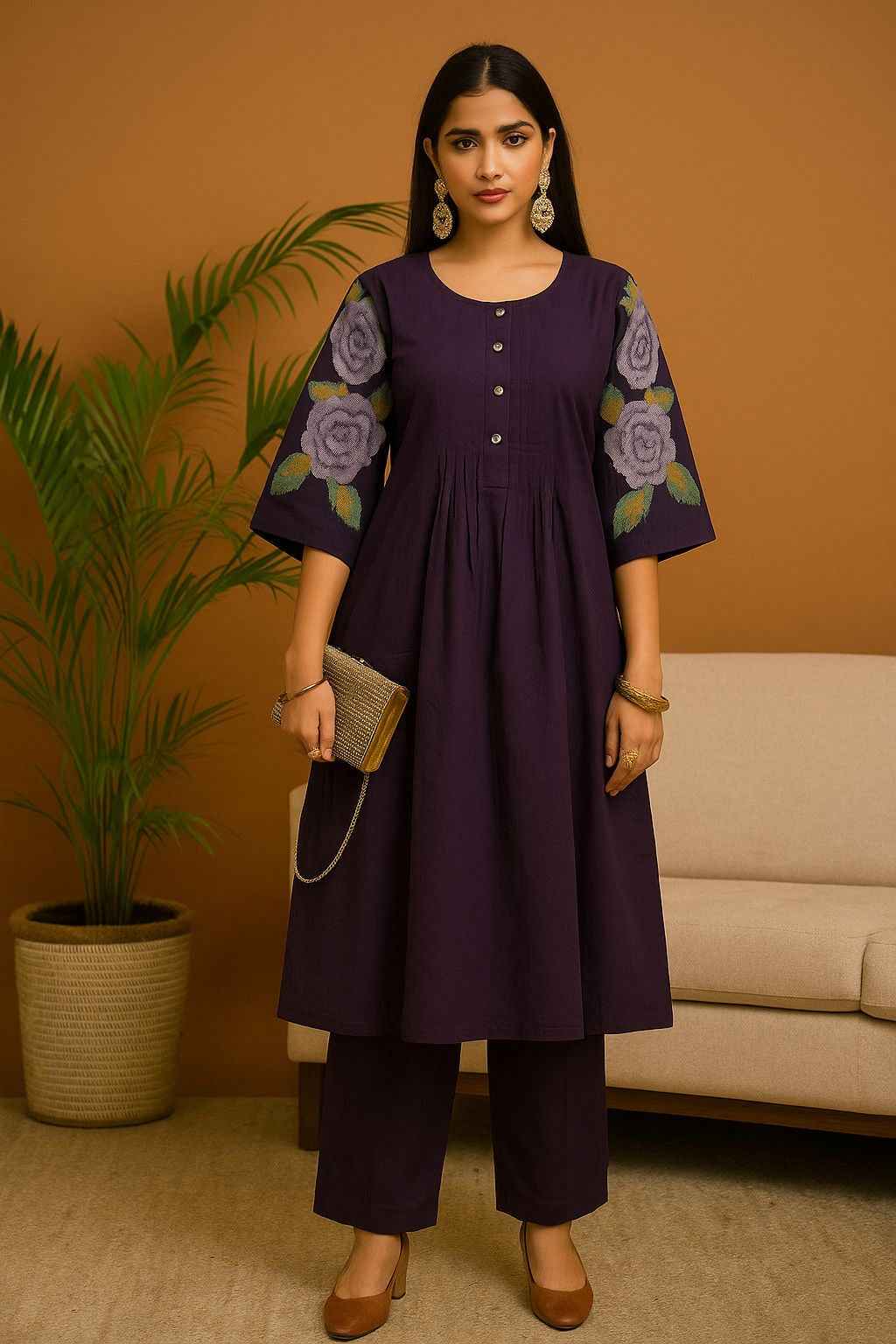 Cotton Two Piece Pant Set - SP015
