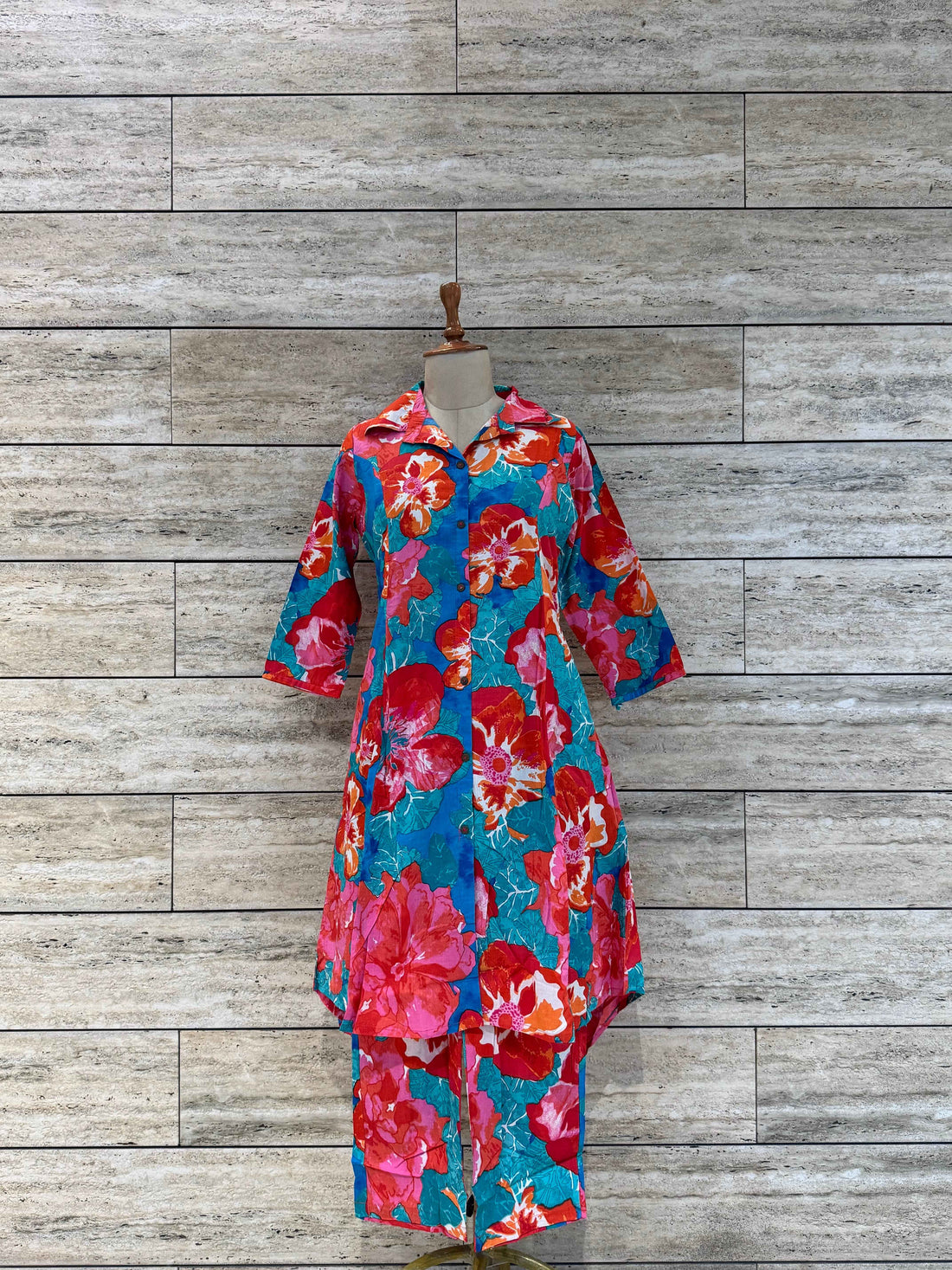 Floral Print Pure Cotton Long Co Ord Collection LC001