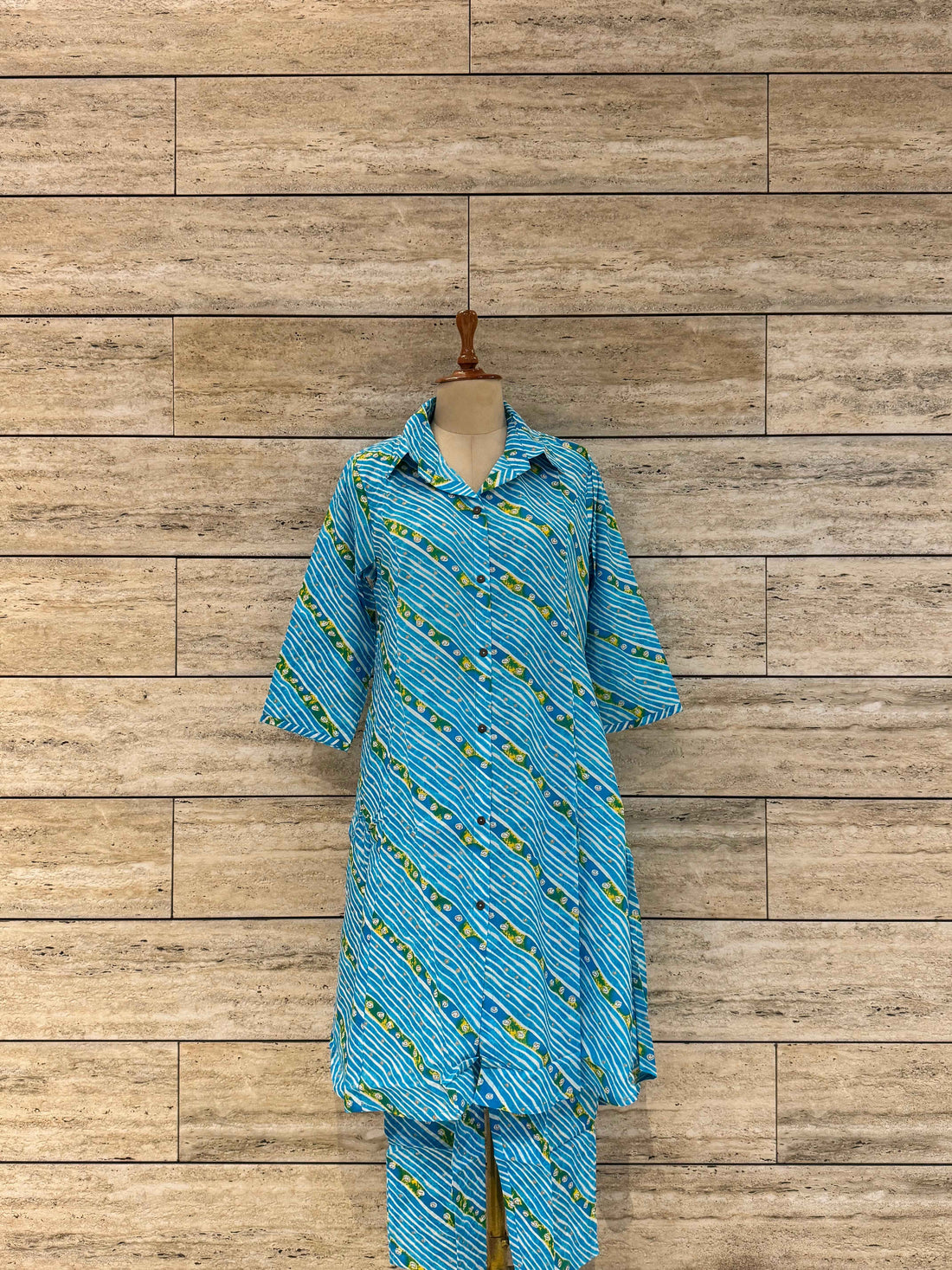 Leheriya Print Pure Cotton Long Co Ord Collection LC001