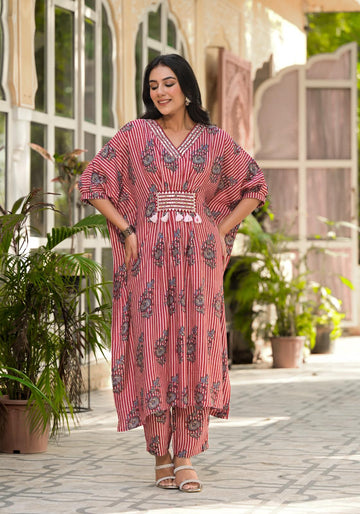 Pure Muslin Two Piece Kaftan - MK003