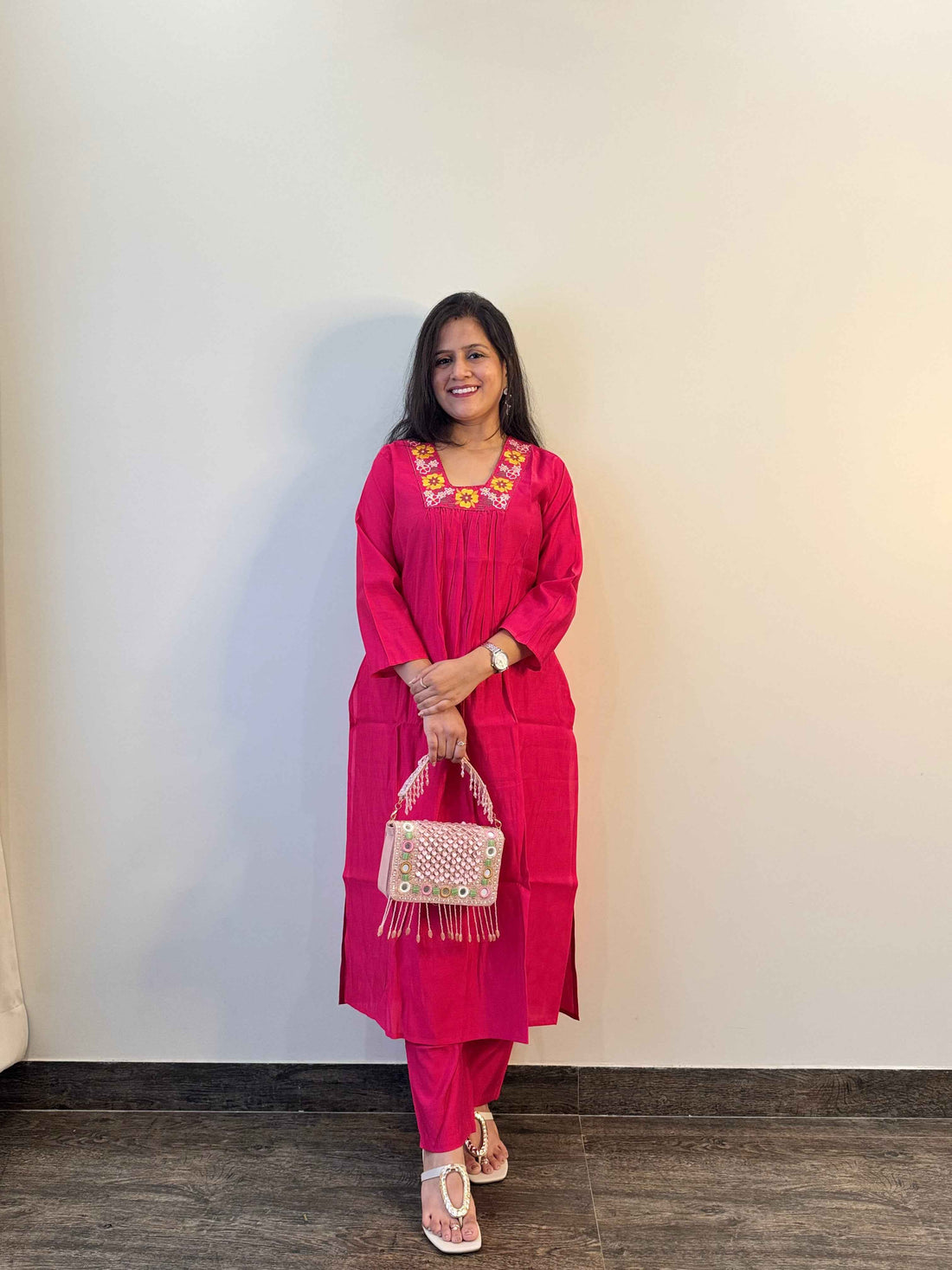 Two piece pant set in pure Muslin MPS003