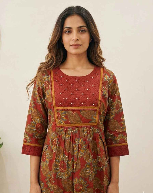 Pure Cotton Three Piece Dupatta Set