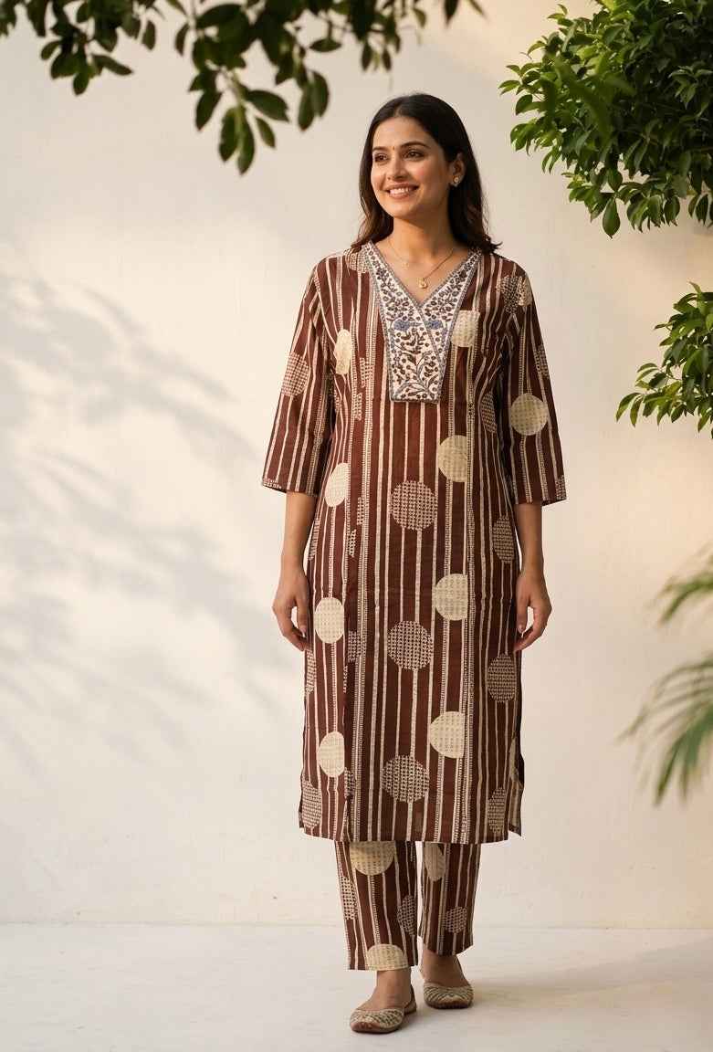 Big Size Two Piece In Cotton Fabric TP001