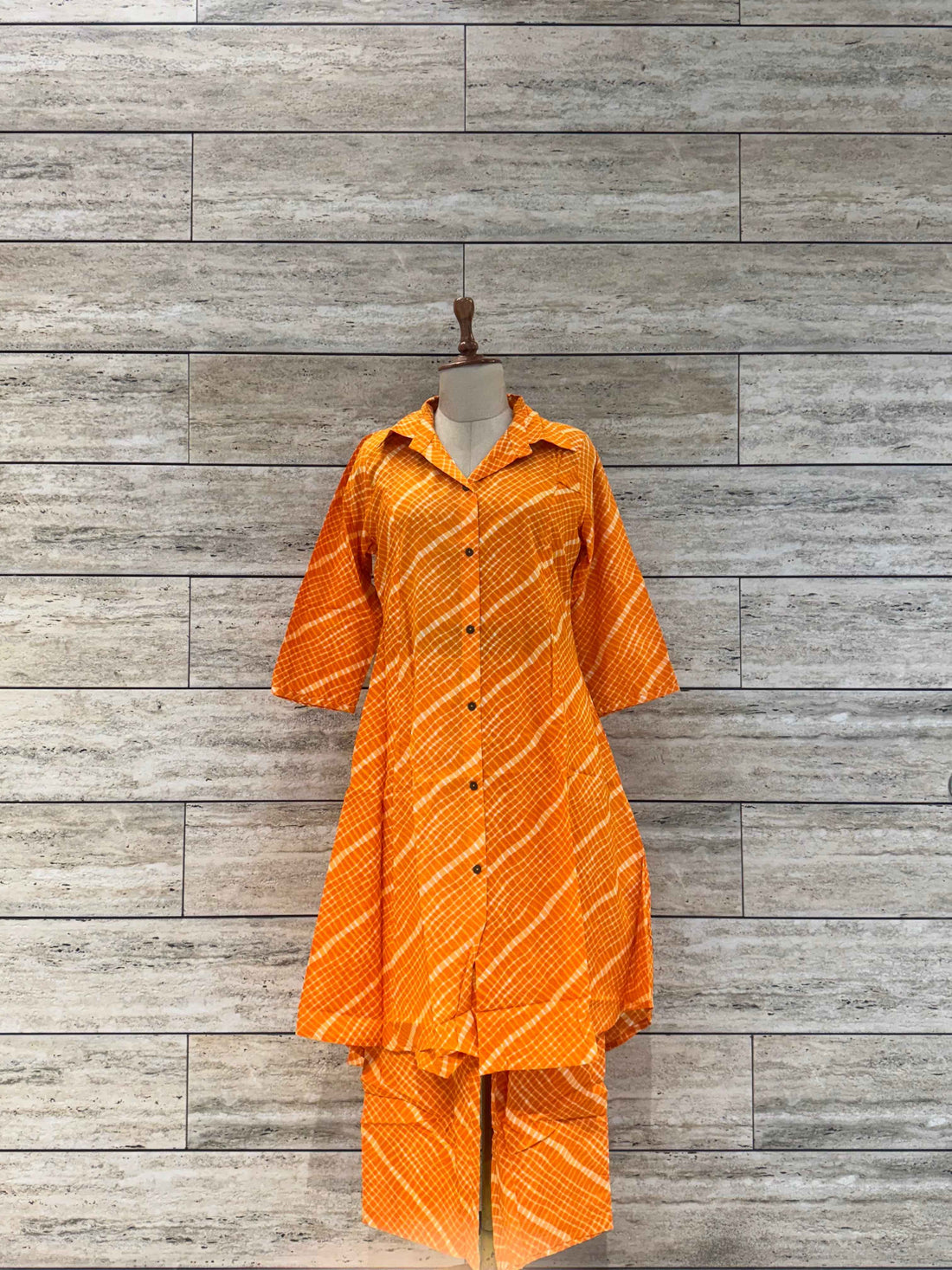 Leheriya Print Pure Cotton Long Co Ord Collection LC001