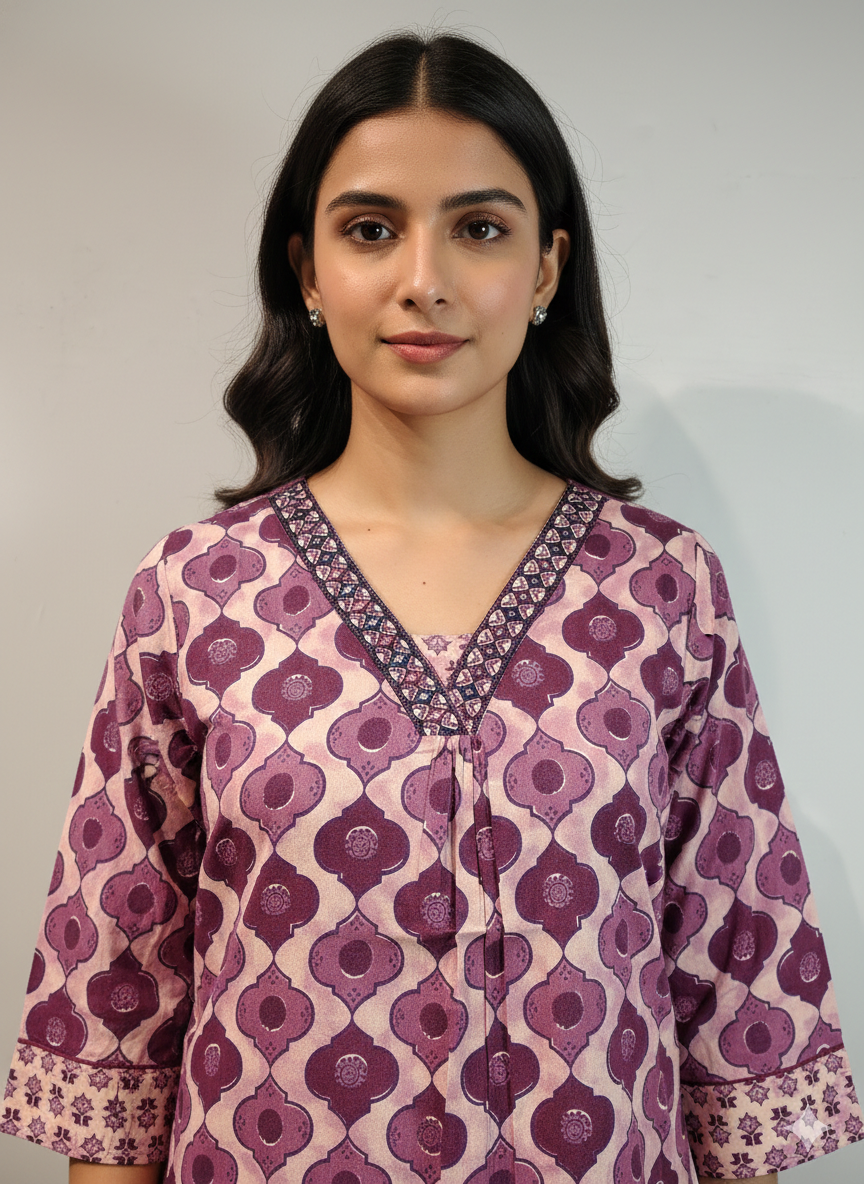 Pure Cotton Three Piece Dupatta Set CS0200