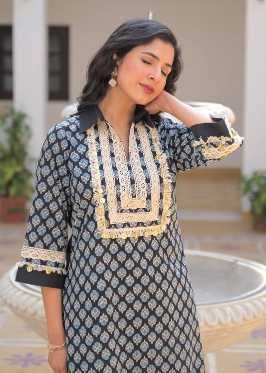 Premium Cotton With Sipli work Co Ord Set COS097