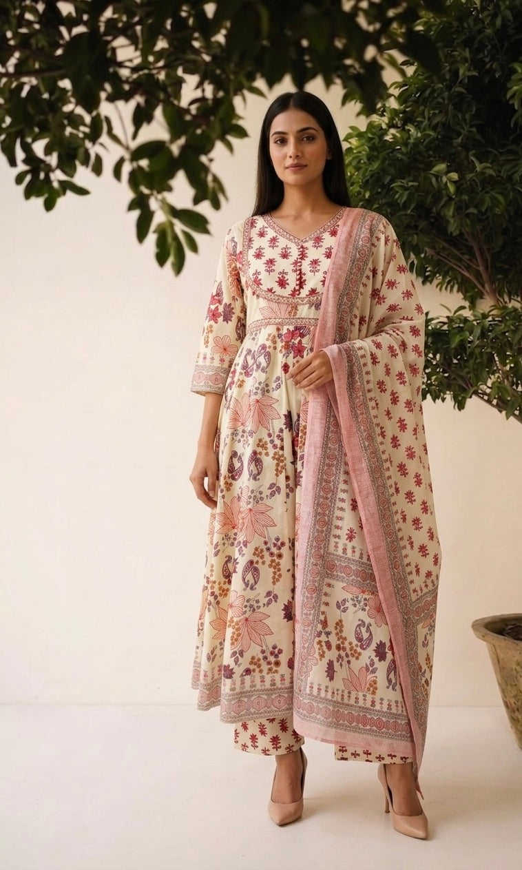 Premium Cotton A Line Anarkali Suits AKS001