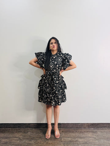 One piece Summer Dress in Black - SD003