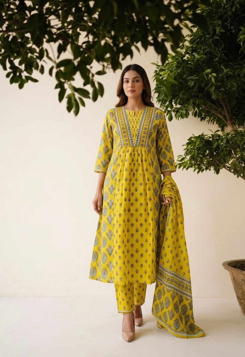 Premium Cotton A Line Anarkali Suits AKS005