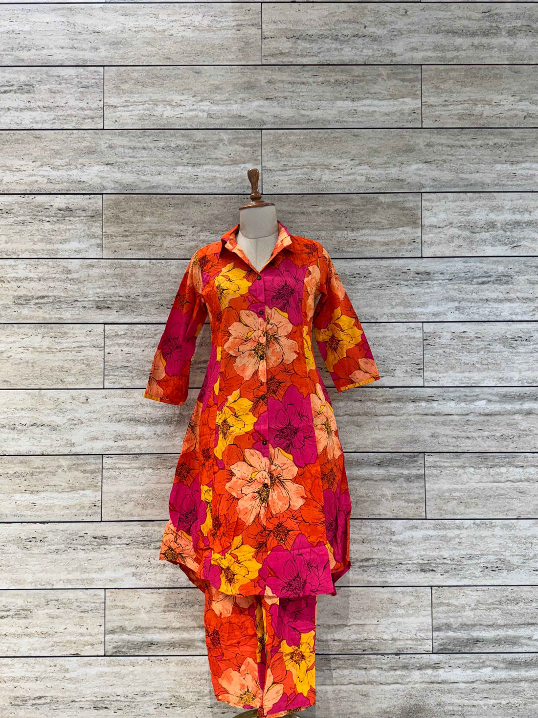 Floral Print Pure Cotton Long Co Ord Collection LC001