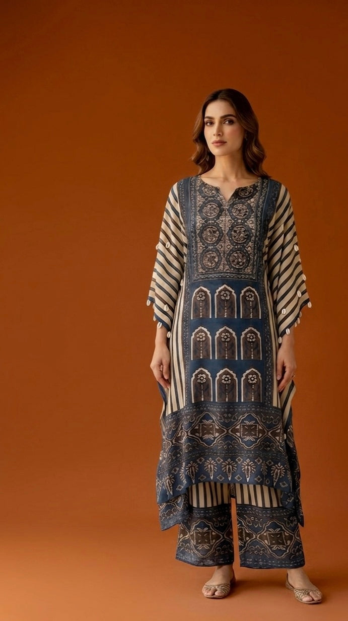 Pure Muslin Kaftan Set MK0034
