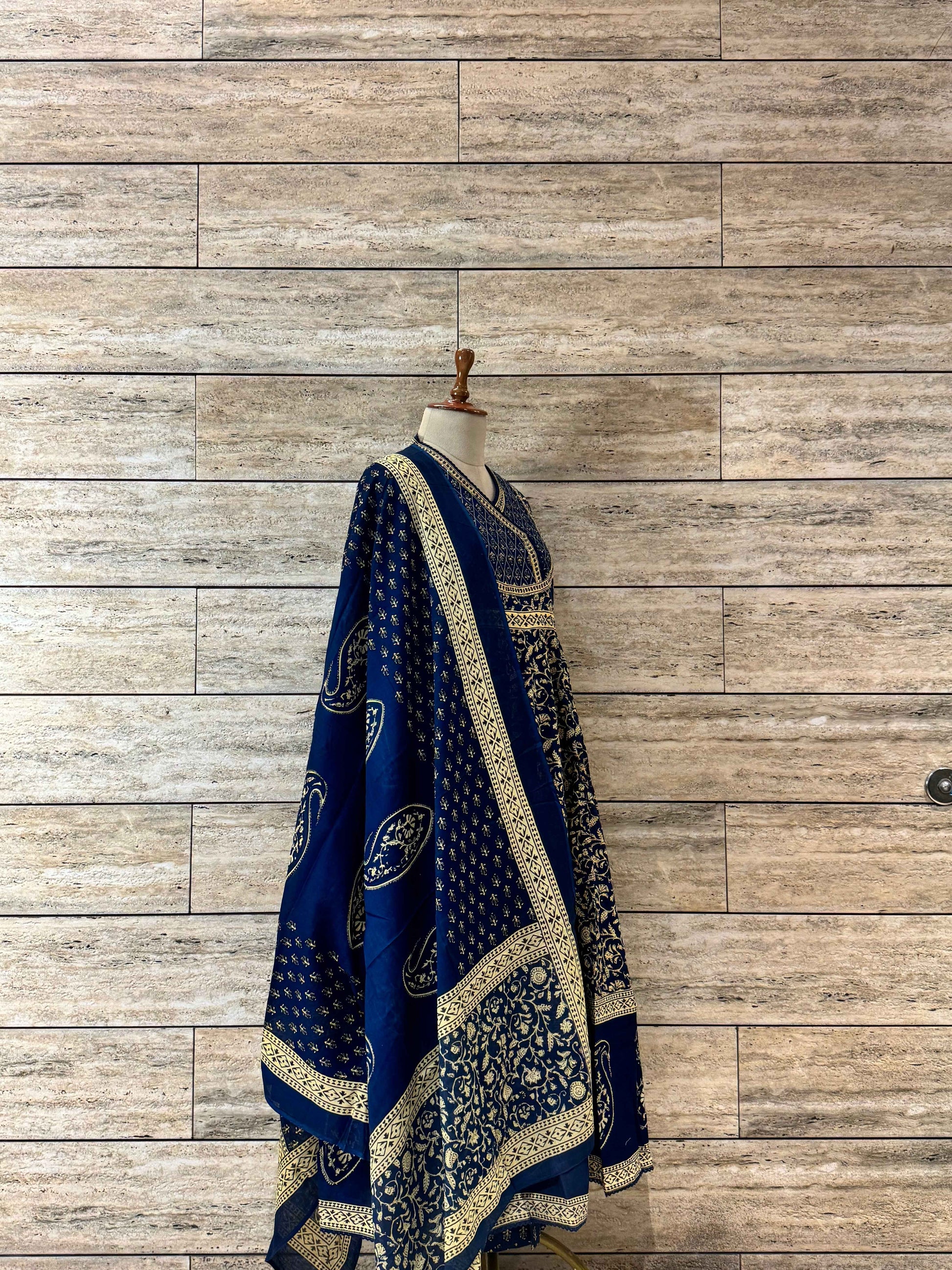 Pure Cotton Anarkali Dupatta Set