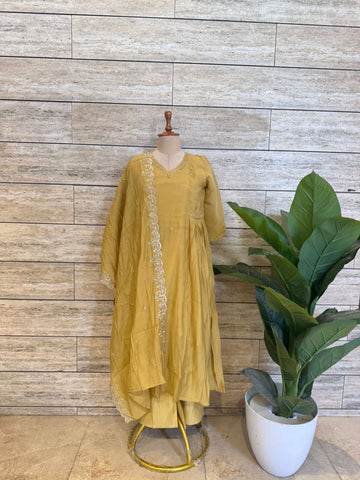 Premium Mul Chanderi A Line Dupatta Set With Lining MLC025