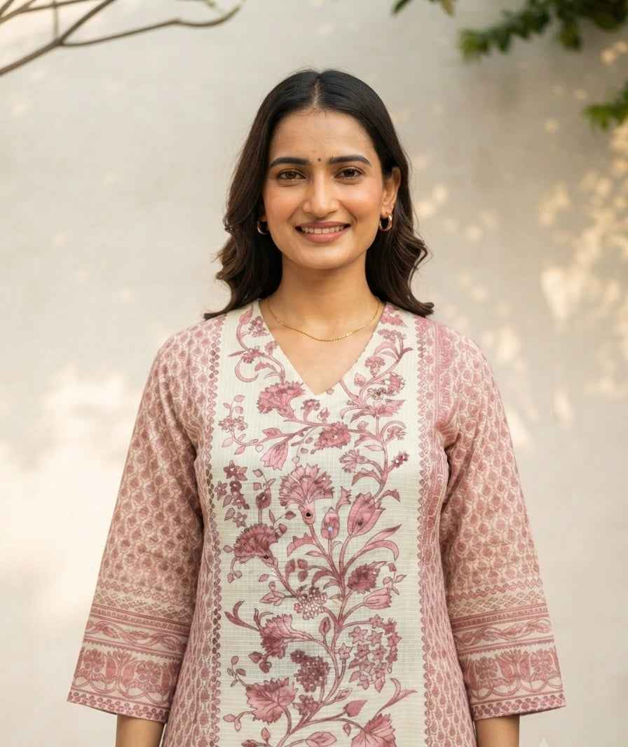 Printed Kota Doriya Dupatta Set KD045