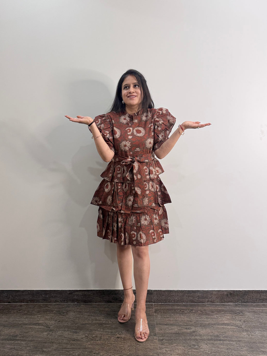 One piece Summer Dress in Brown - SD020