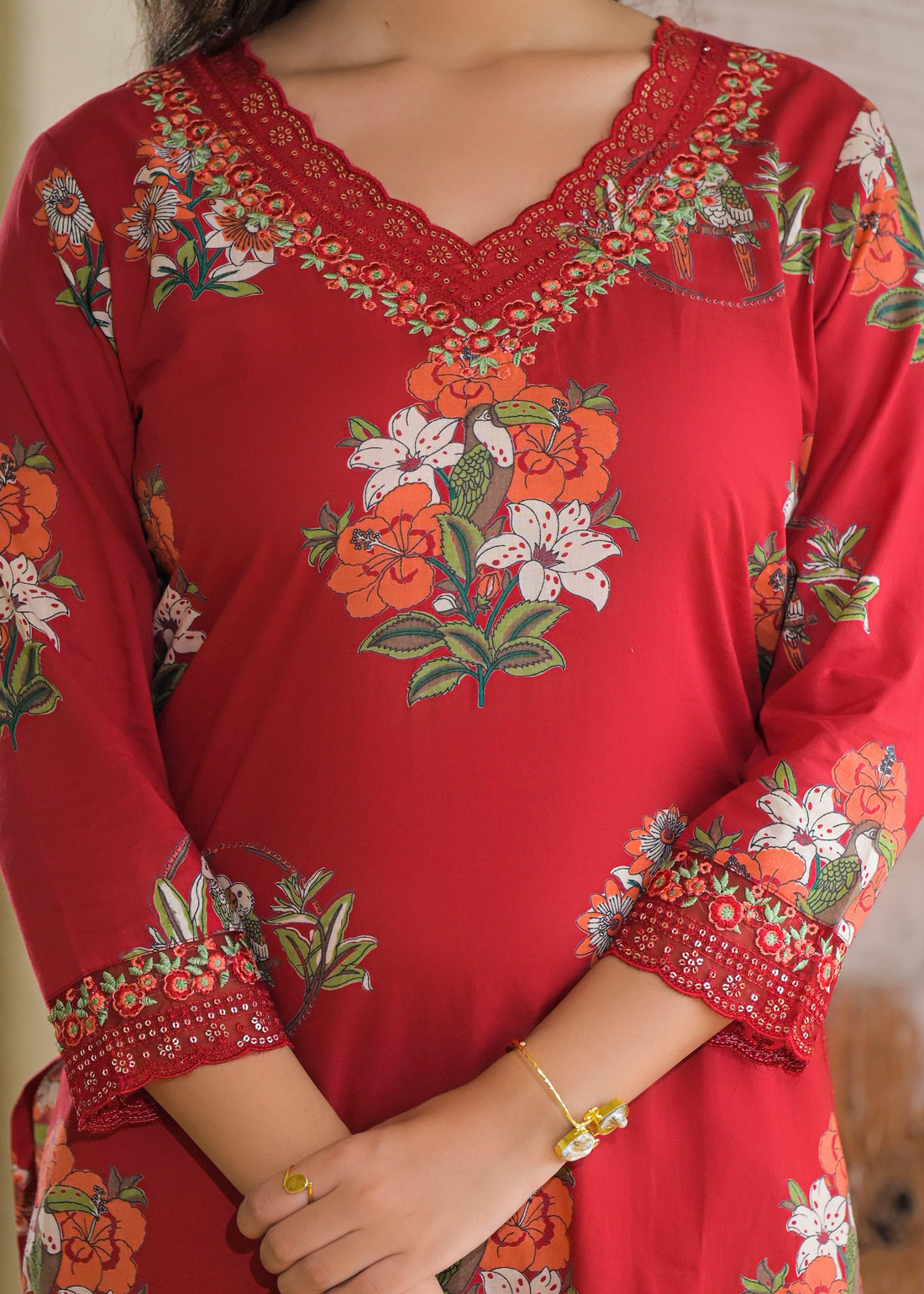 Straight Fit Pure Cotton Dupatta Set CS0111