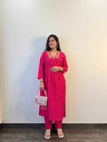 Two piece pant set in pure Muslin MPS003