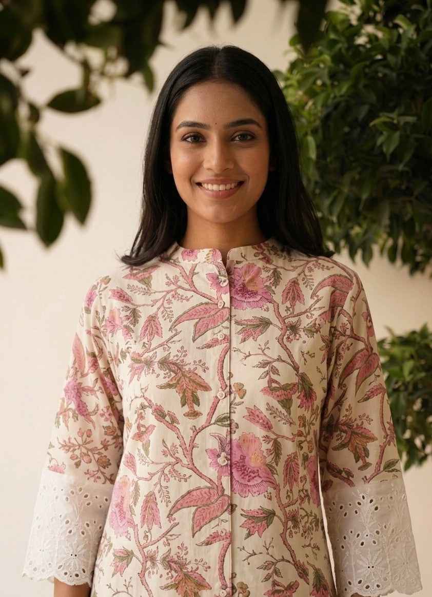 Pure Cotton Two Piece Pant Set