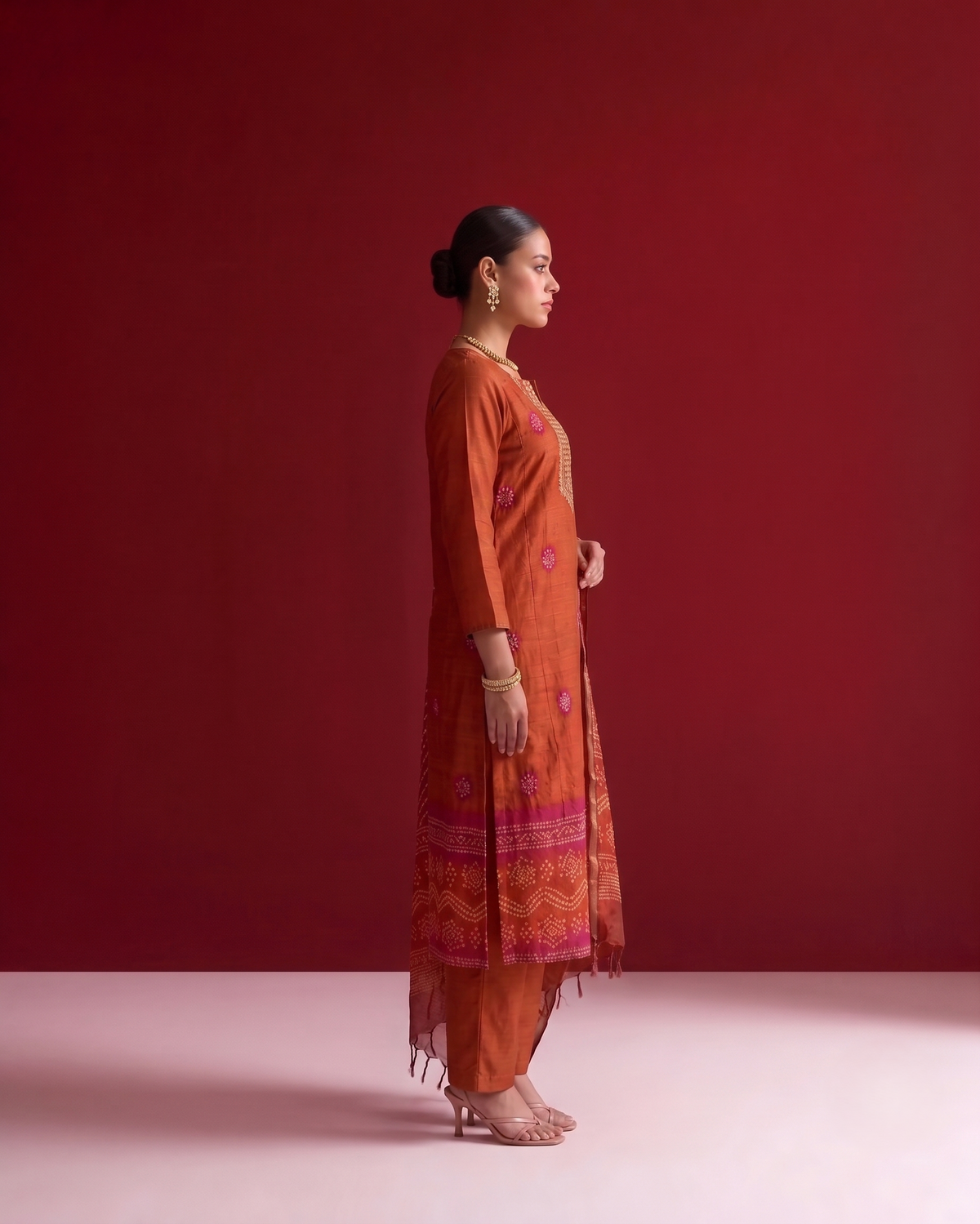 Pure Chanderi Dupatta Set CHS042