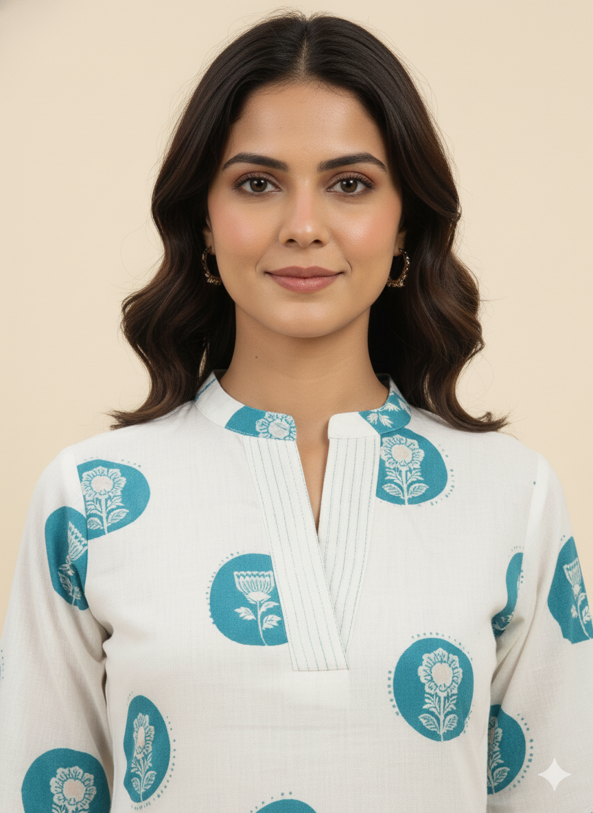 Cotton flex two piece pant set - FL053