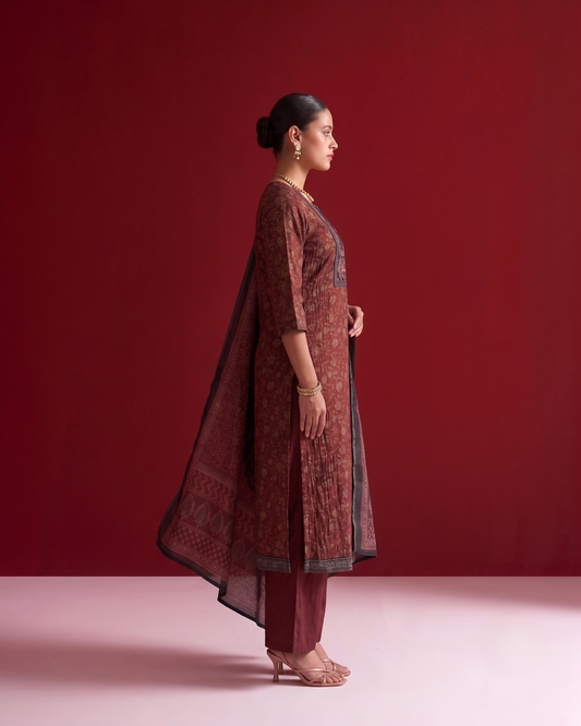 Pure Chanderi Dupatta Set CHS043