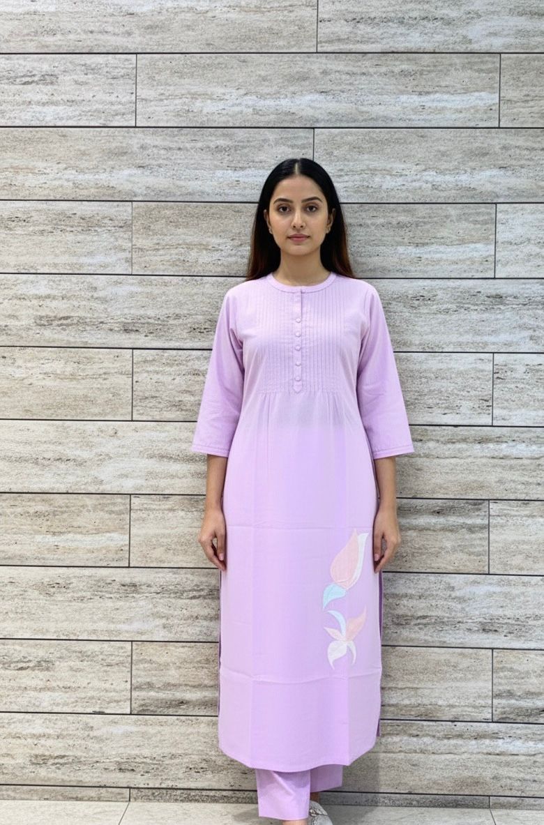 Pure Cotton A Line Dupatta Set With Crushed Dupatta CS073