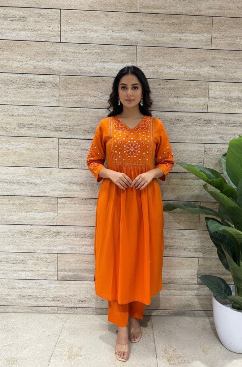 Pure cotton Dupatta set with embroidery CS0109