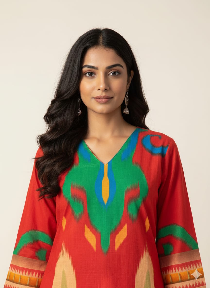 Pure Cotton Digital Print Two Piece Pant Set PS0154