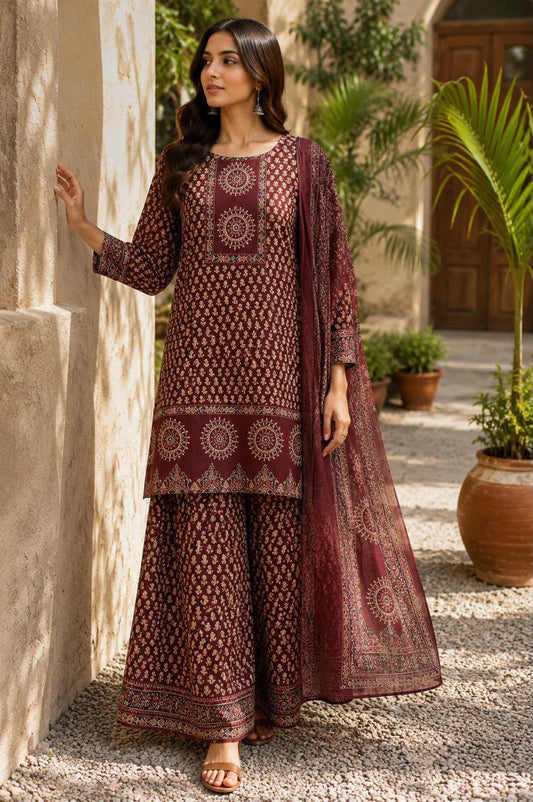 Premium Cotton dupatta set with divider