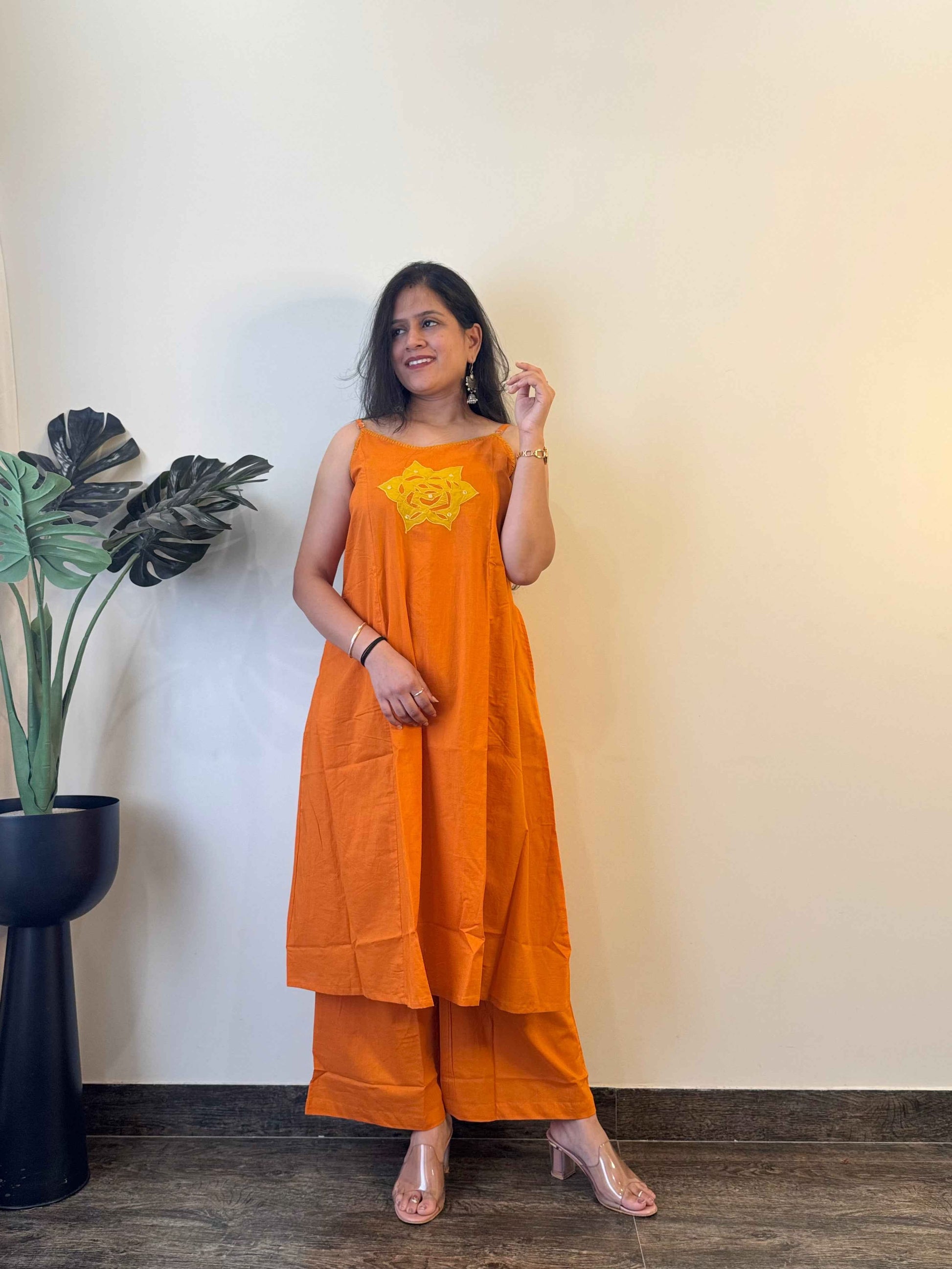 Pure Cotton Sleevless Pant Sets