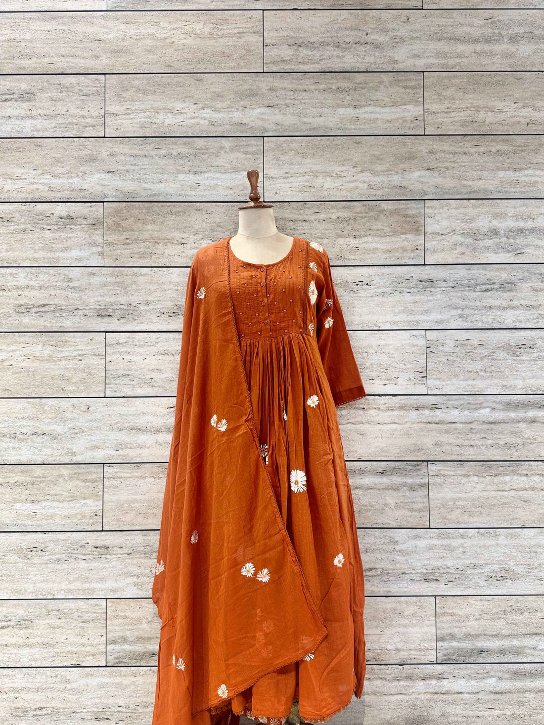 Premium Mul Cotton A Line Anarkali Suits