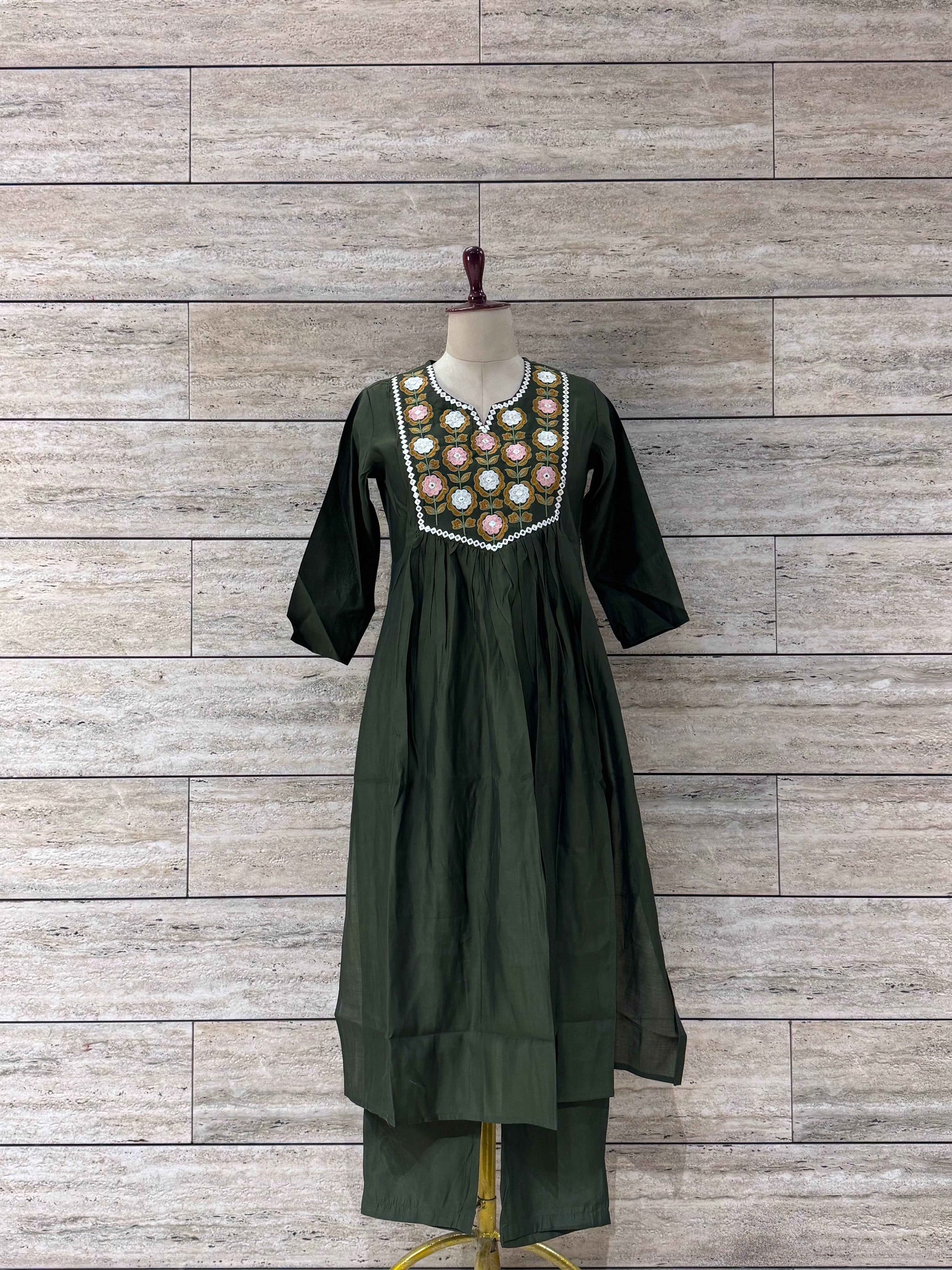 Pure Muslin Two Piece Pant Sets - PS020