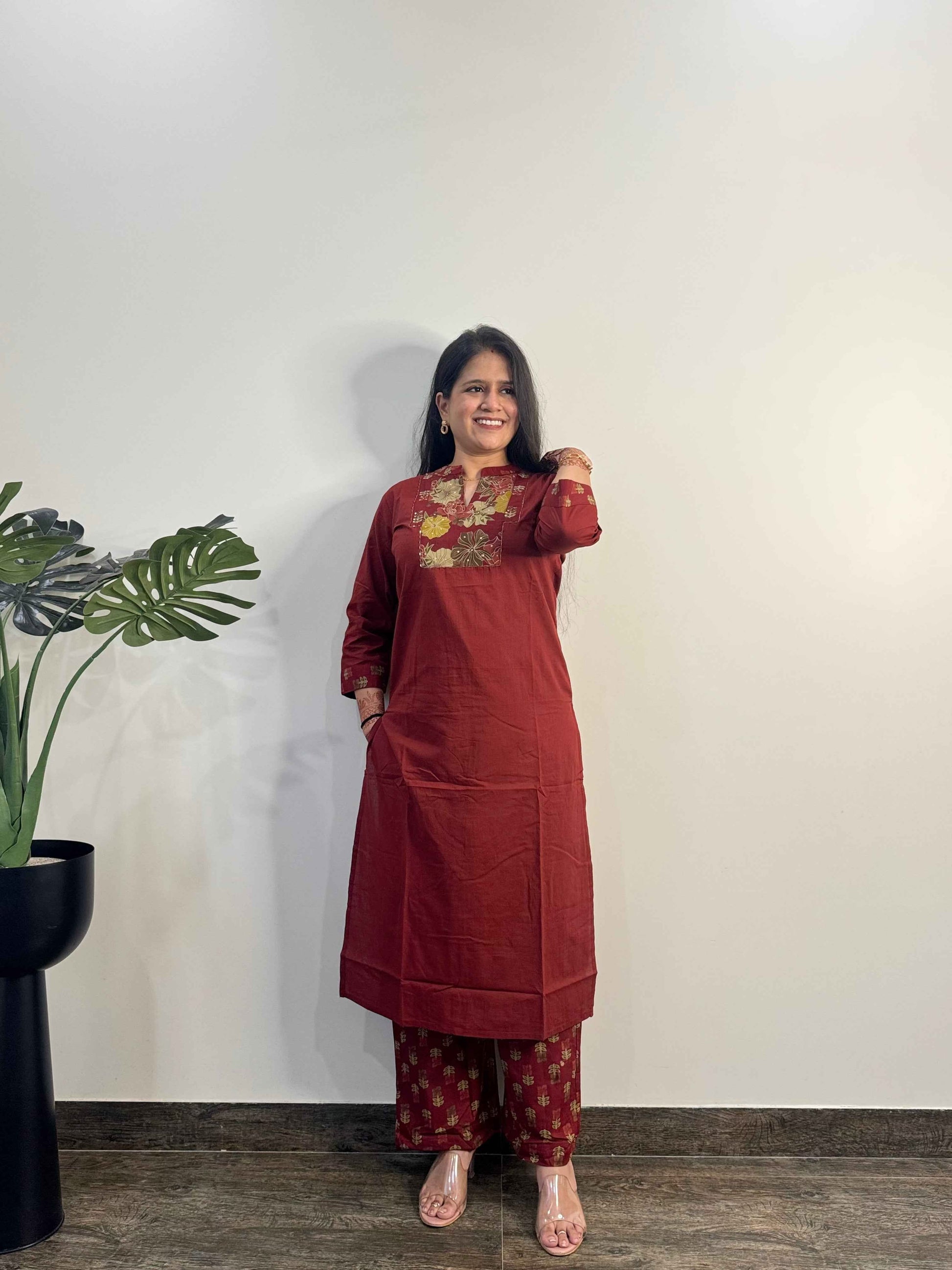 Pure Cotton Straight Dupatta Set