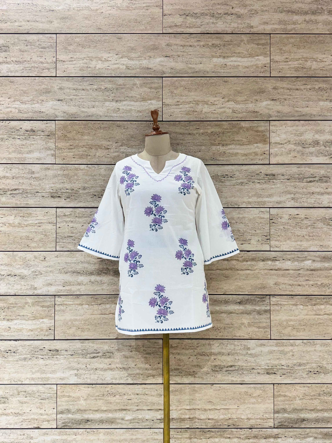 Hand Block Pure Cotton Short Top