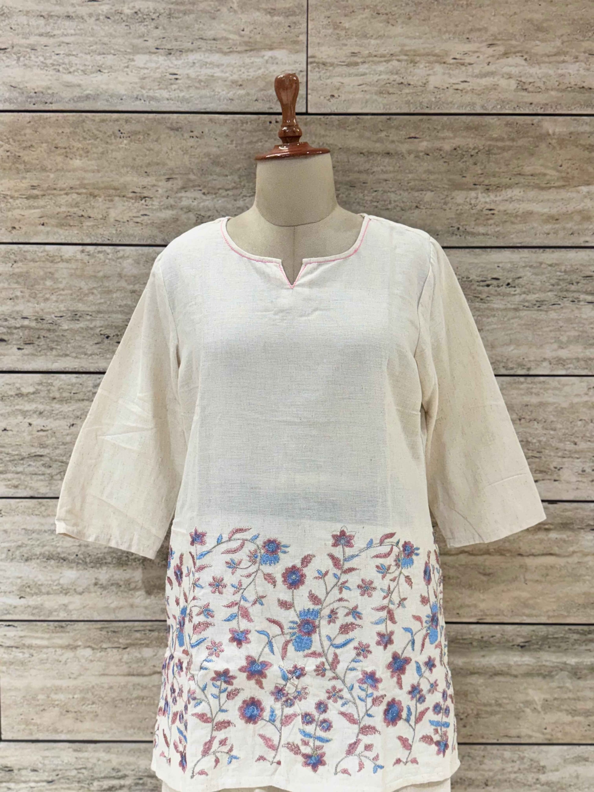 Two Piece Pure Cotton embroidery Co ord set