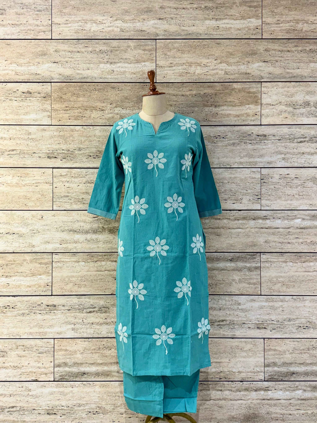 Floral Print Pure Cotton Two Piece Pant Set RS018