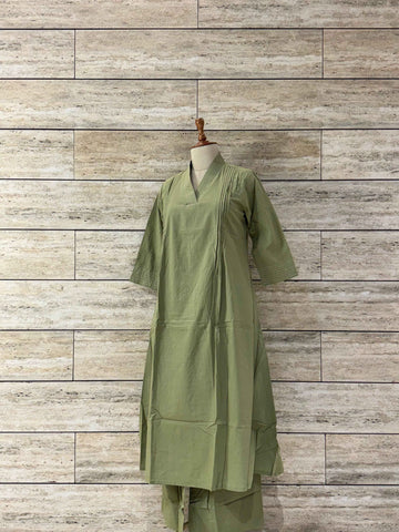 Solid Base Pure Cotton Two Piece Pant Set RS005