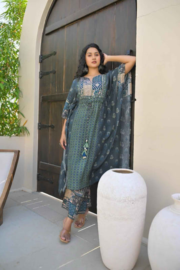 Pure muslin two piece kaftan