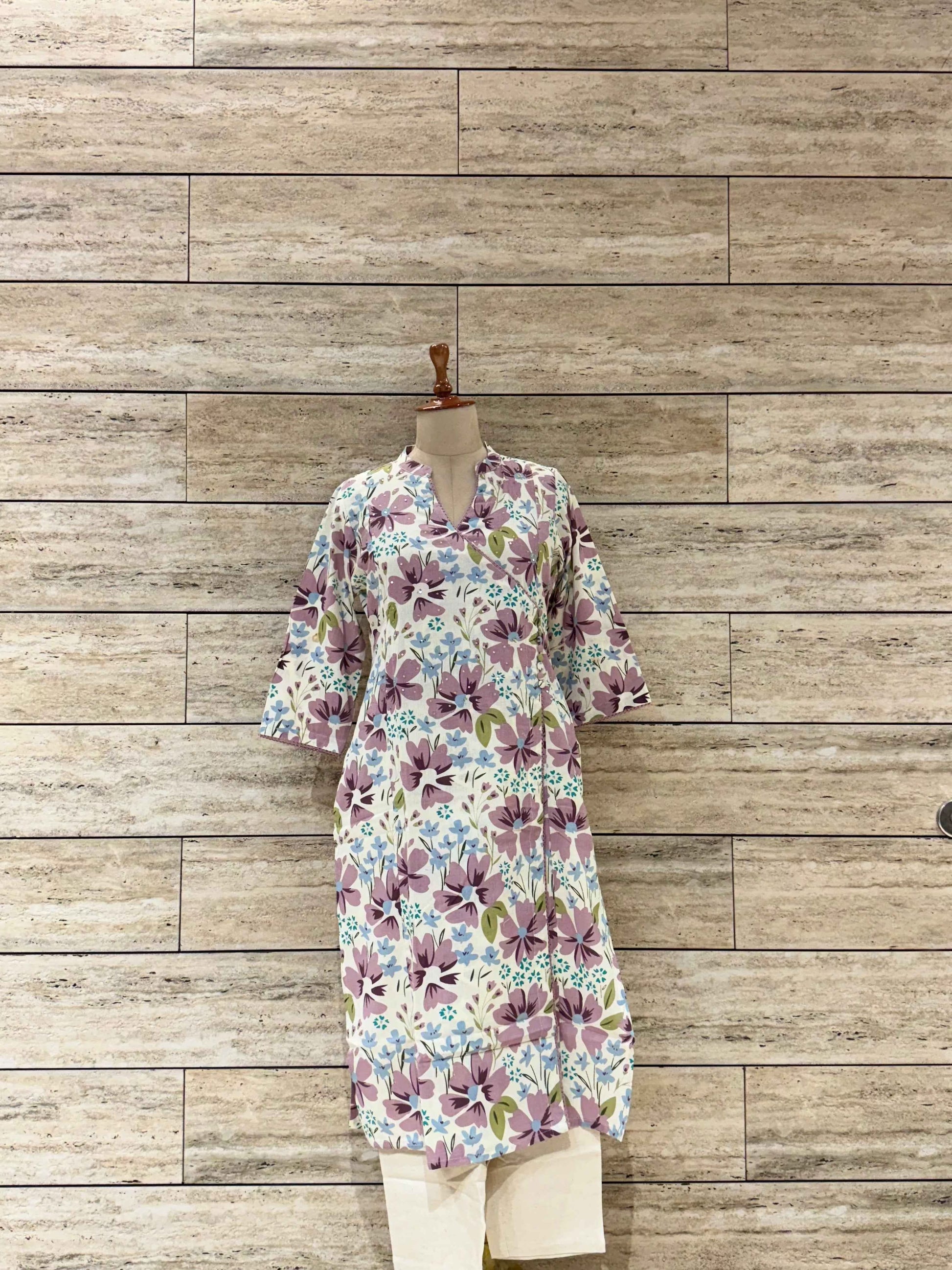 Angrakha Two Piece pure cotton Floral Print pant sets AFR018