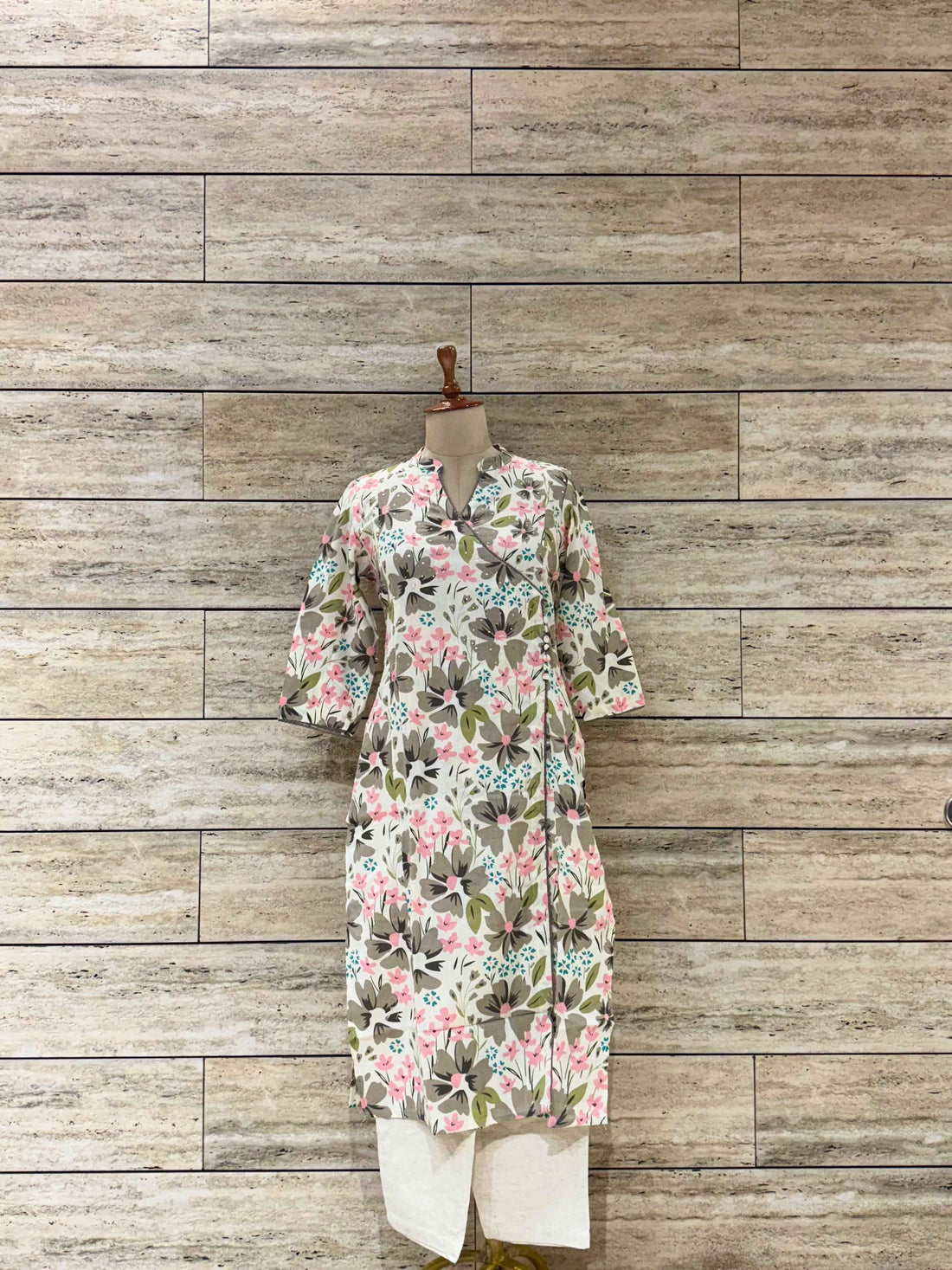 Angrakha Two Piece pure cotton Floral Print pant sets AFR018