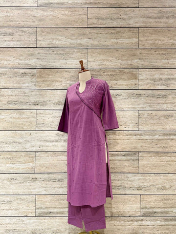 Angrakha Two Piece pure cotton pant sets AFR016