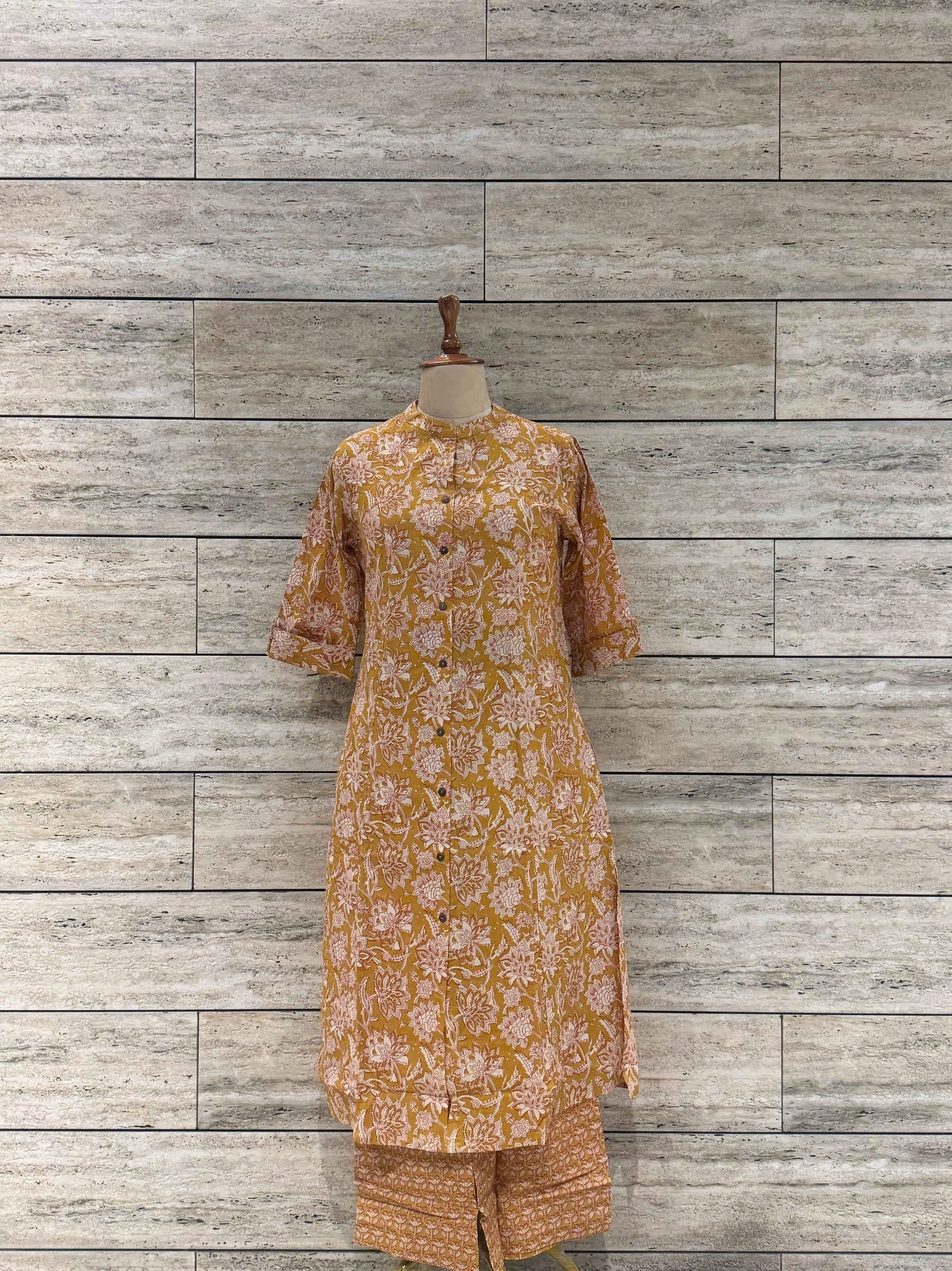 Floral Print A Line Two Piece Pant Set RS034