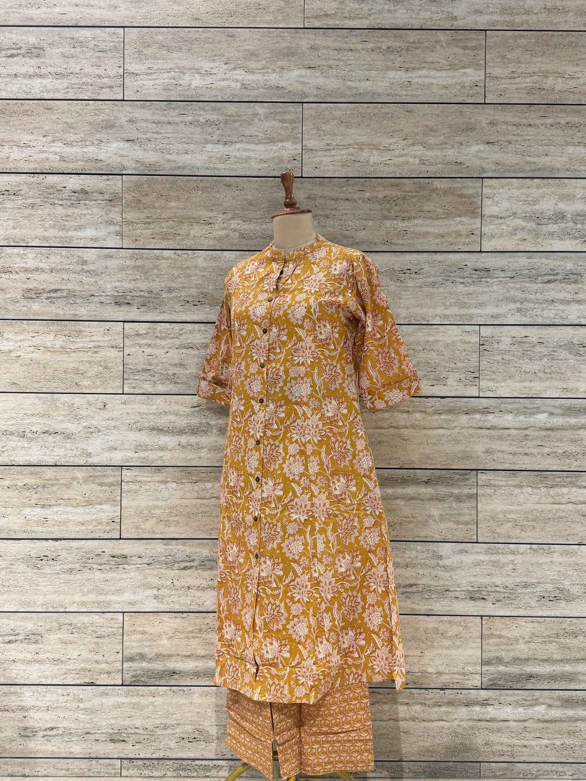 Floral Print A Line Two Piece Pant Set RS034